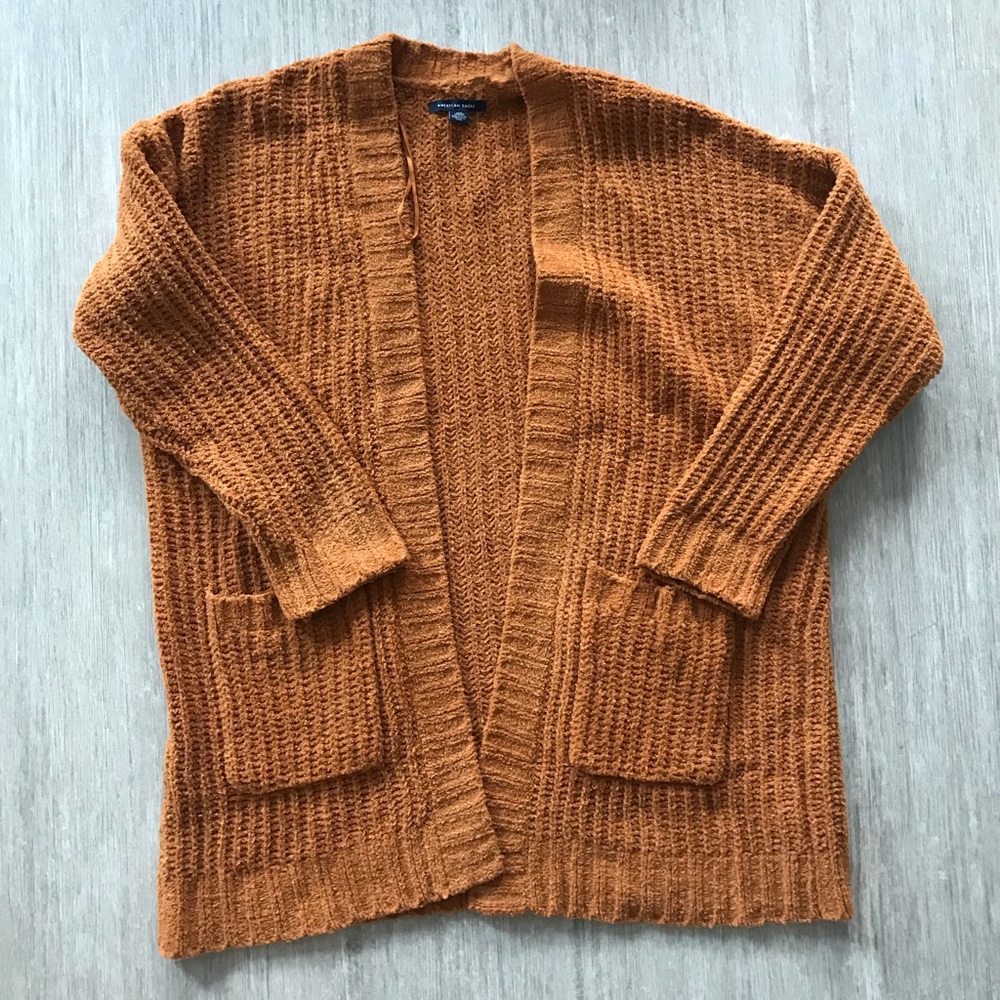American Eagle burnt orange cardigan